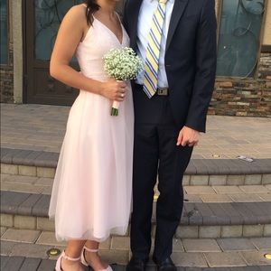 Light pink, Tea length dress